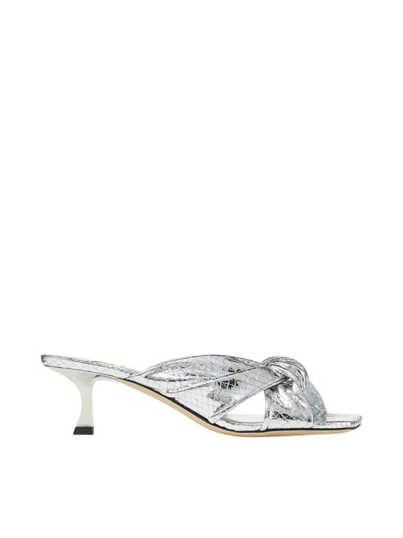 Avenue 50 Snake-Effect Leather Mules, Brand Size 34.5 ( US Size 4.5 )