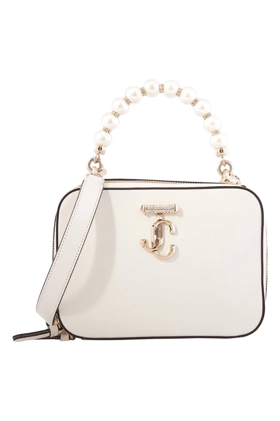 Avenue Vanity Embellished Shoulder Bag in Latte/Light Gold