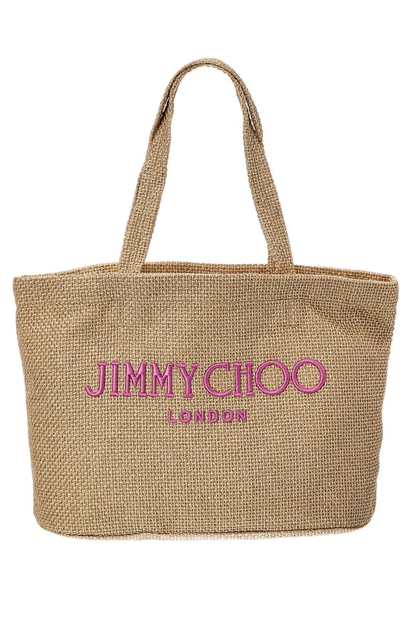 Beach E/W Raffia Tote, Gold
