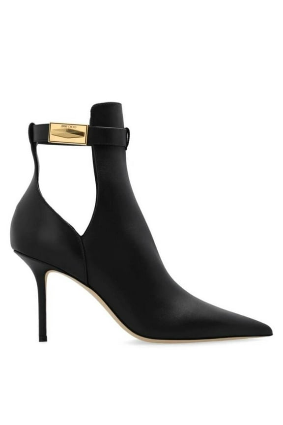 Black Nell 85 Leather Ankle Boots, Brand Size 36 ( US Size 6 )