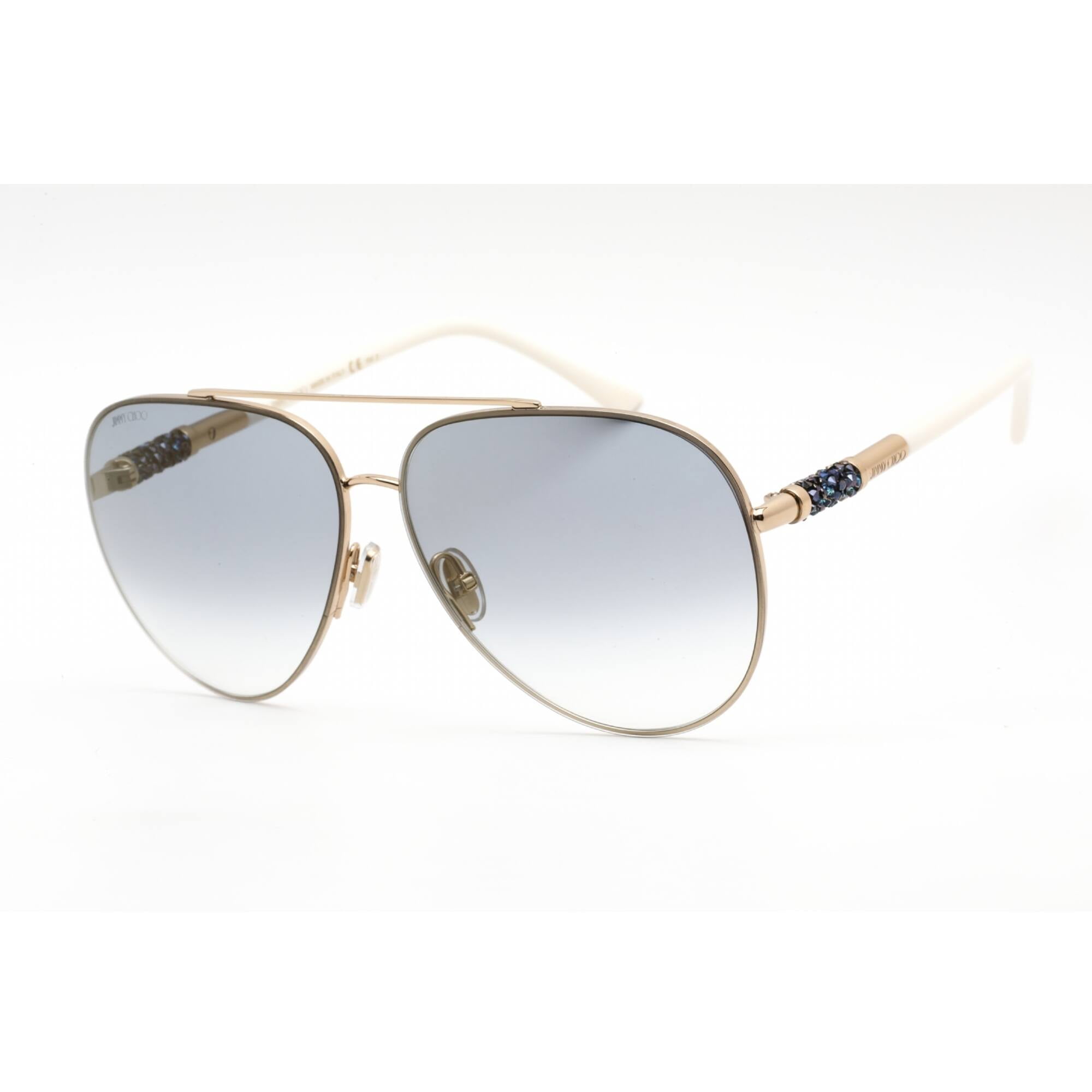 Jimmy Choo Blue Gradient Pilot Ladies Sunglasses GRAYS 0Y3R1V 63