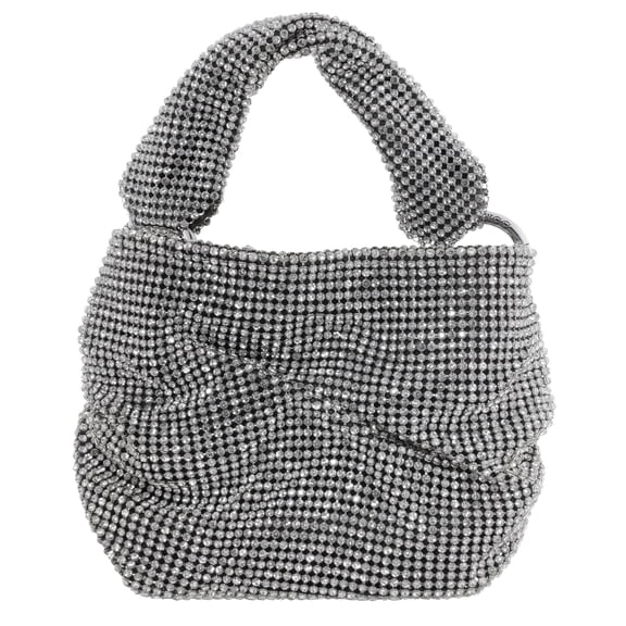 Jimmy Choo Bonny Silver Crystal-Embellished Mini Bag