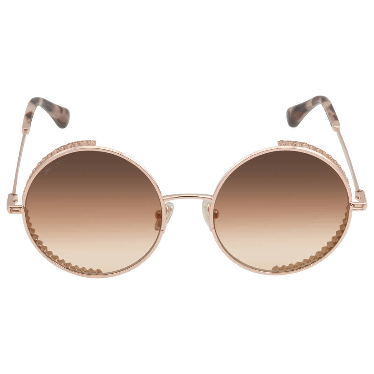 Jimmy Choo Brown Round Ladies Sunglasses GOLDY/S 0DDB/JL 56