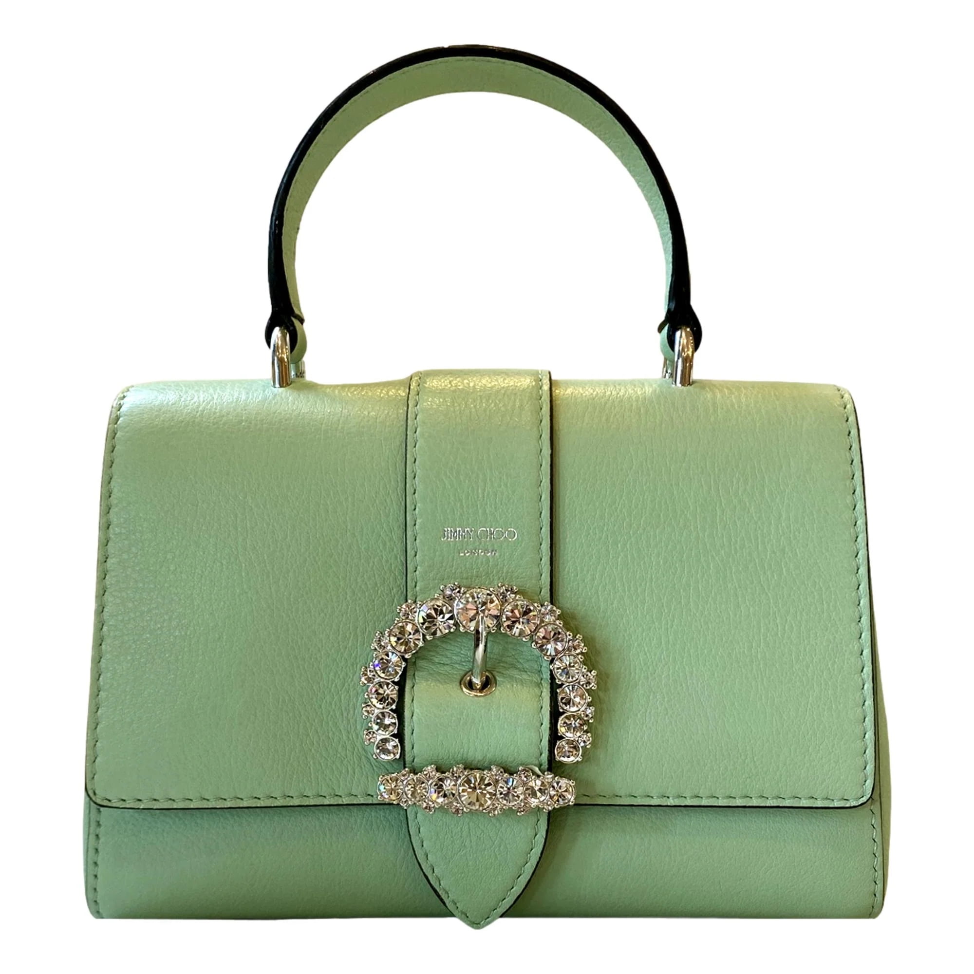 Jimmy Choo Cheri Mint Green Leather Top Handle Bag OSQM | 028 - Walmart.com