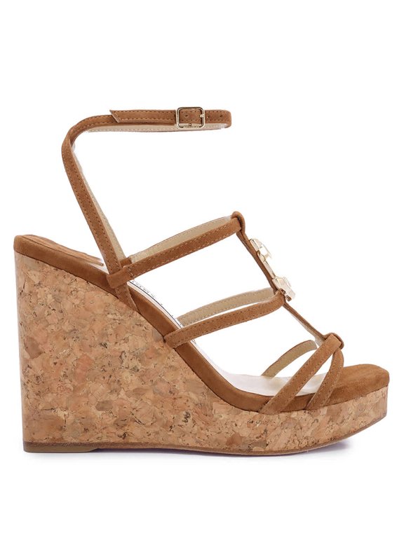 Cuoio Suede JC Emblem 110 Wedges, Brand Size 39.5 ( US Size 9.5 )