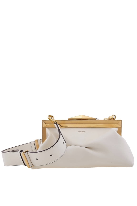 Diamond Frame Leather Clutch Bag