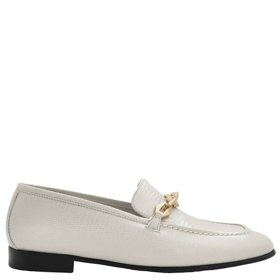 Jimmy Choo Diamond Tilda Embossed Chain Loafers, Brand Size 35 ( US Size 5 )