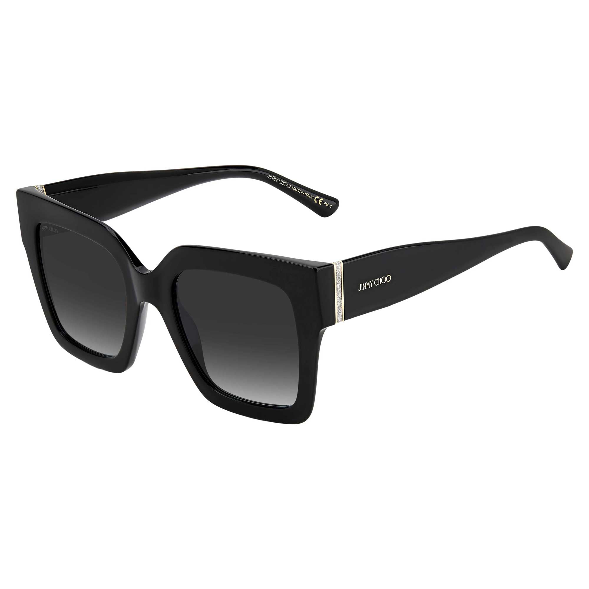Jimmy Choo EDNA/S 0807/9O Women's Square Sunglasses in Black