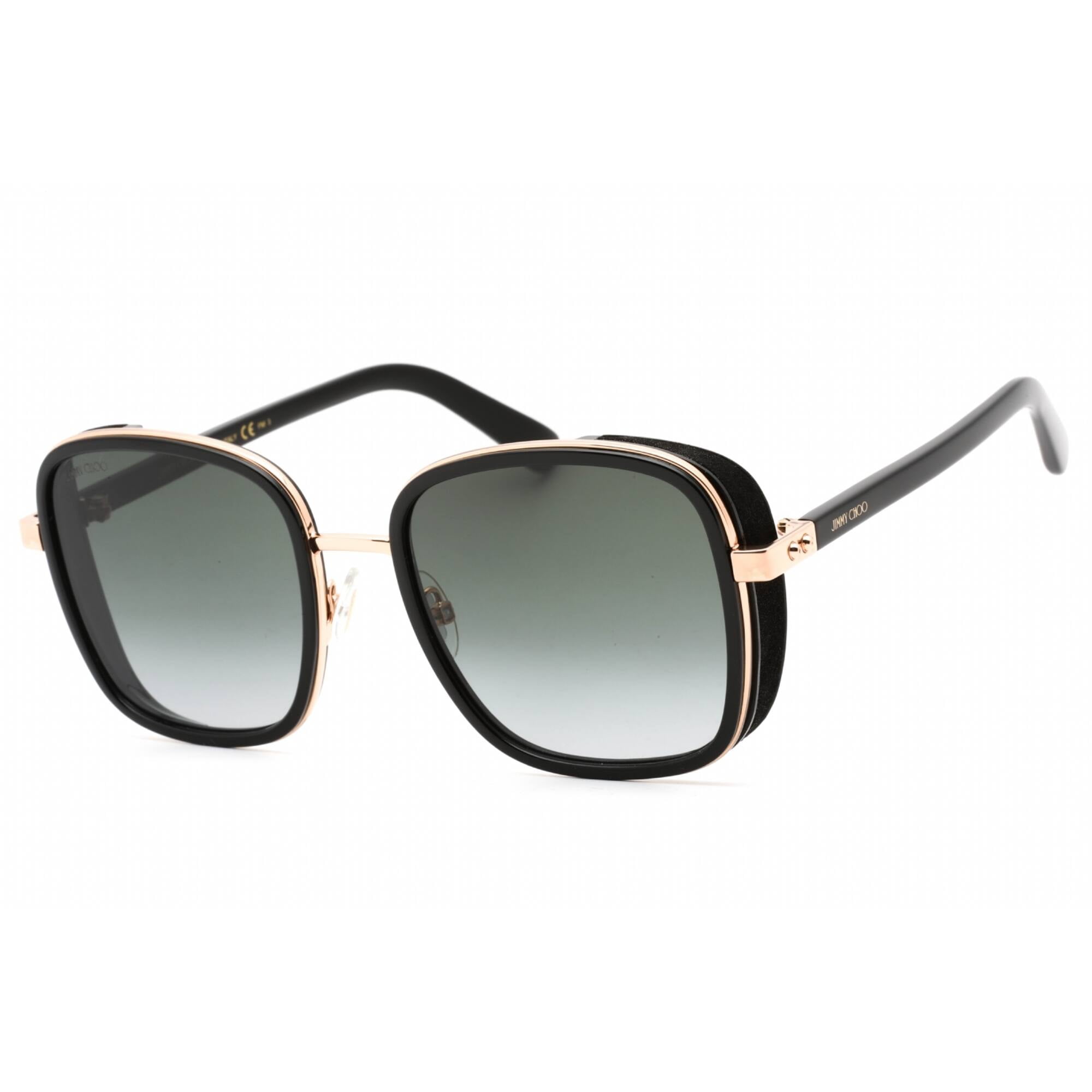 Jimmy Choo Elva S 02M2 00 Women s Black Gold Square Sunglasses