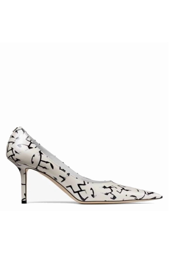 Eric Haze Artwork Printed Leather Pumps, Brand Size 35 ( US Size 5 )