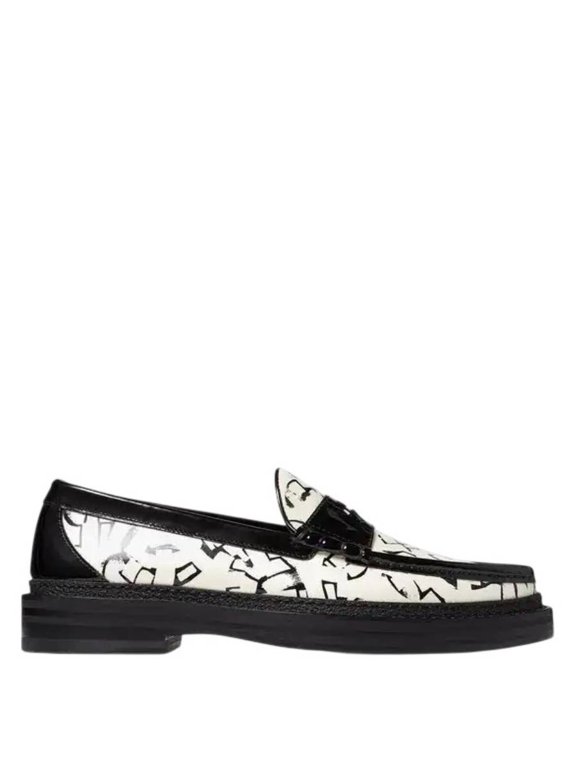 Eric Haze Ezra/F Artwork Printed Loafers, Brand Size 36.5 ( US Size 6.5 )