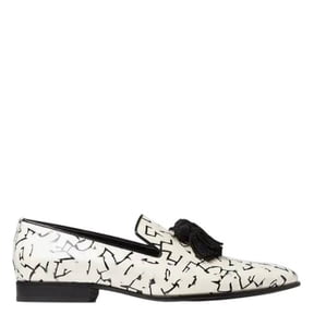 Jimmy Choo Eric Haze Foxley Artwork Printed Loafers, Brand Size 39 ( US Size 6 )