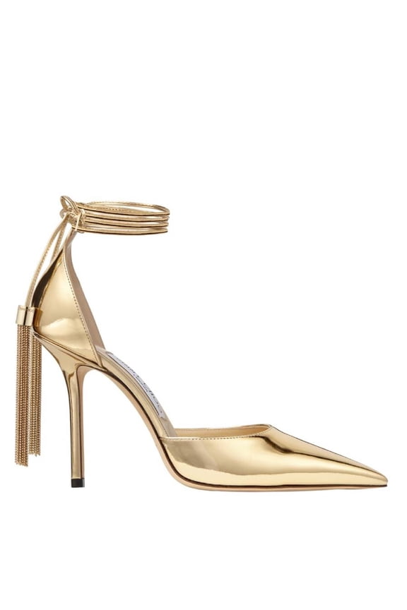 Eris 100 Metallic Pointed-Toe Pumps, Brand Size 34.5 ( US Size 4.5 )