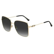 Jimmy Choo HESTER/S 02M29O 59mm Rectangle Sunglasses Womens Black Gold