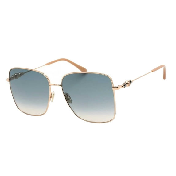 Jimmy Choo HESTER/S 0BKU I4 Women's Gold Nude Square Sunglasses