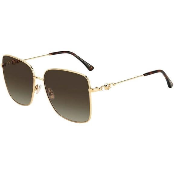 Jimmy Choo Hester Women's Gold-Tone/Havana Butterfly Sunglasses with Brown Gradient Lenses - Italy
