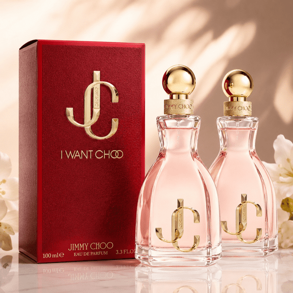 Jimmy Choo I Want Choo Women's Eau De Parfum Perfume Spray 100ml 3.3 oz, 2 Pack