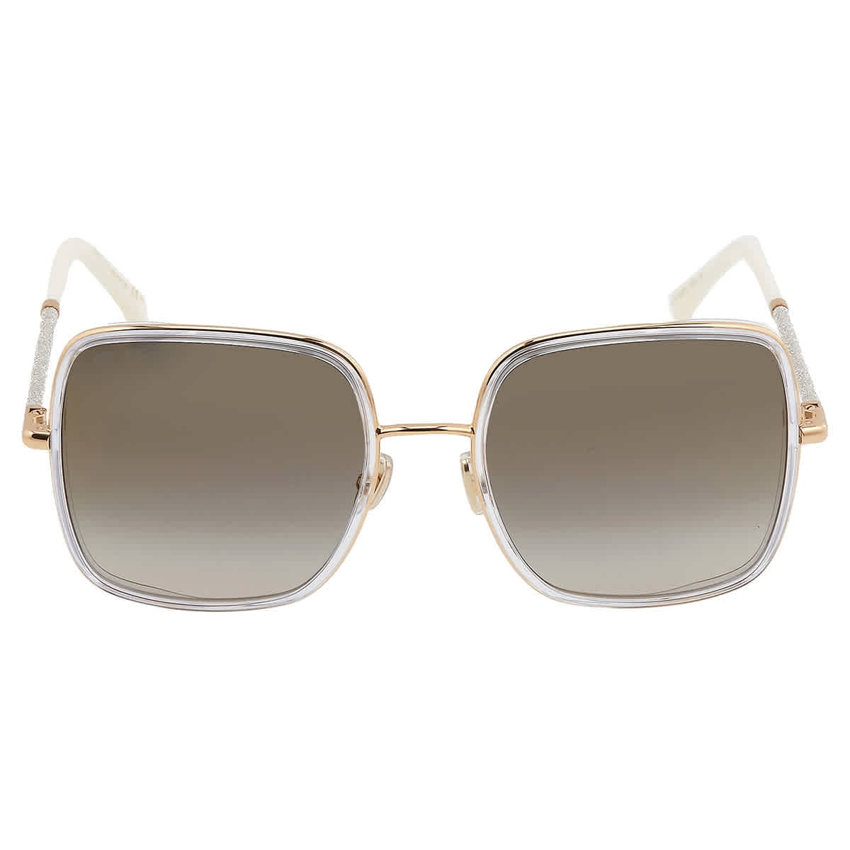 Jimmy Choo Women's Gold Crystal Metal Square Sunglasses Jimmy Choo Women's Gold Crystal Metal Square Sunglasses