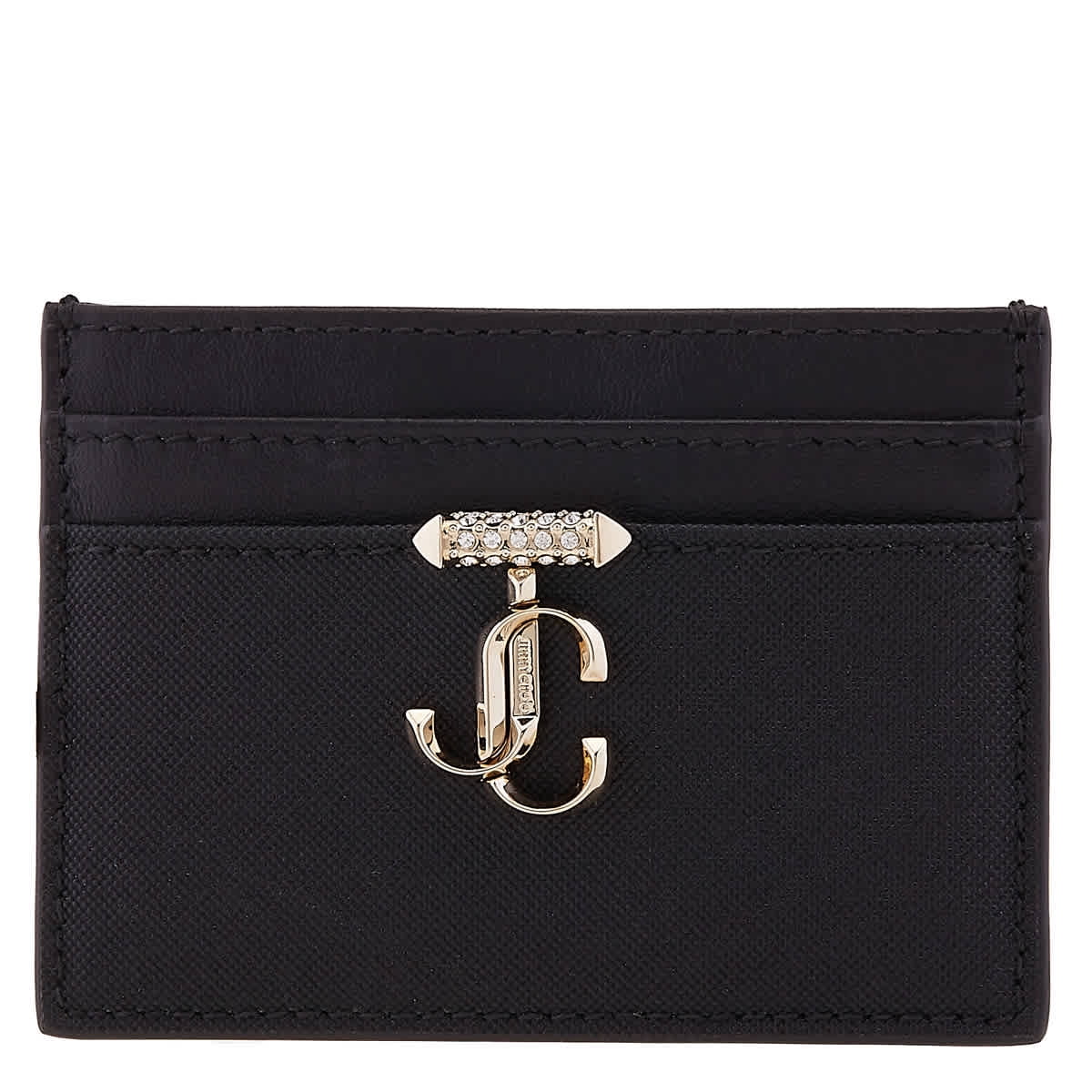 Jimmy Choo JC Emblem Leather Card Holder - Walmart.com