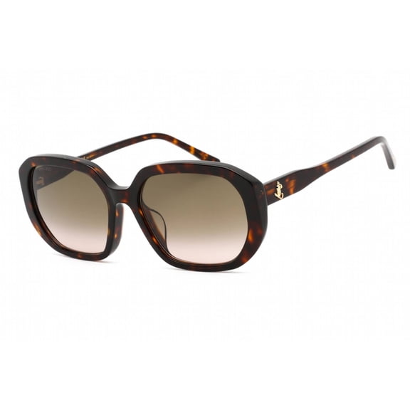 Jimmy Choo KARLY/F/S 0086HA 57mm Square Sunglasses Women's Havana