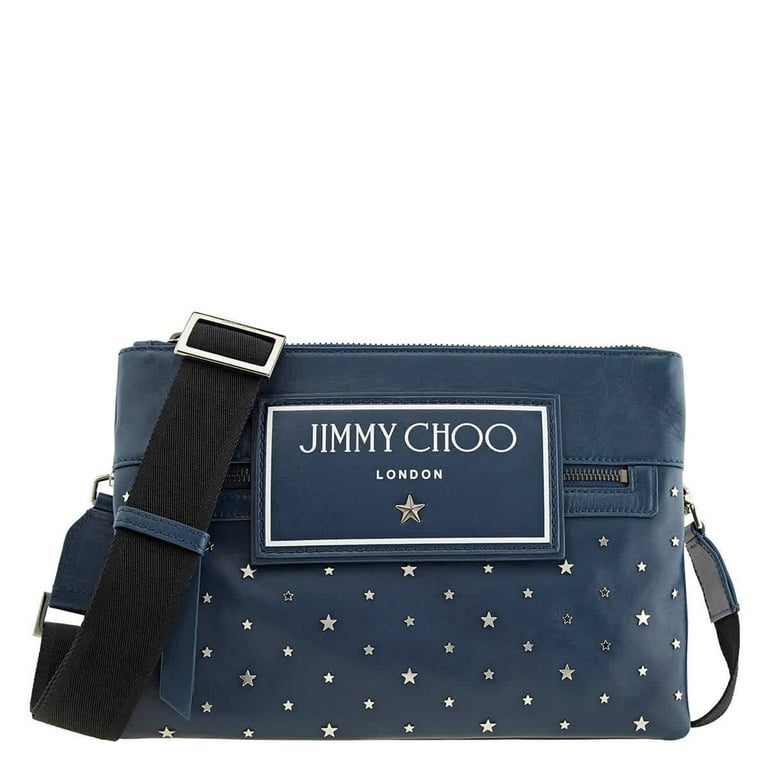 Jimmy Choo Kimi Star Studded Crossbody Bag in Indigo Silver