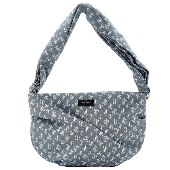 Jimmy Choo Ladies Bonny Blue Denim Shoulder Bag