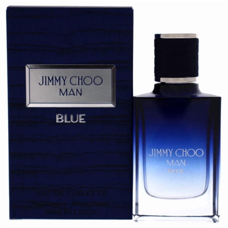 Jimmy Choo Man Blue EDT Spray 1.0 oz for Men, Woody Aromatic