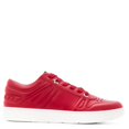 thumbnail image 1 of Jimmy Choo Men's Hawaii/M Red Calf Leather Trainers, Brand Size 41 (US Size 8), 1 of 1