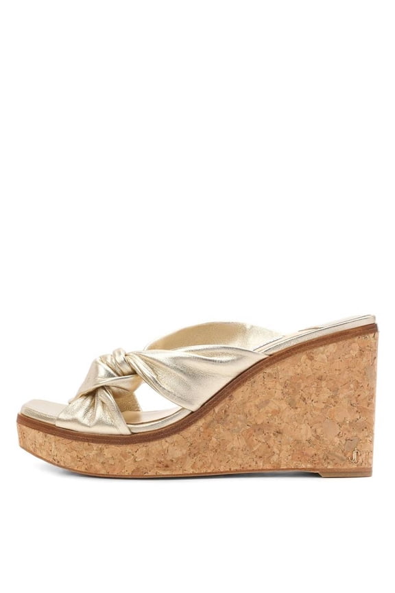 Narisa 90 Leather Wedge Sandals, Brand Size 34 ( US Size 4 )