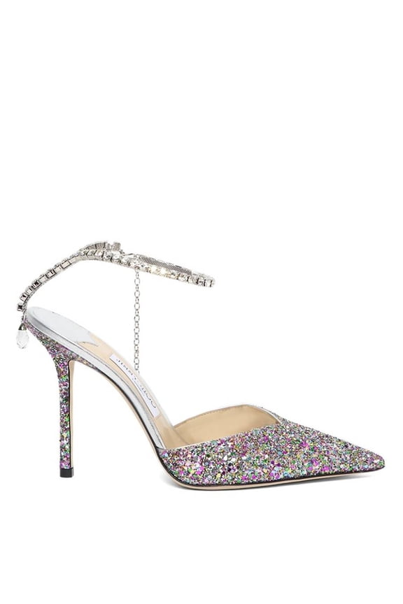 Saeda 100 Coarse Glitter Pumps, Brand Size 34 ( US Size 4 )