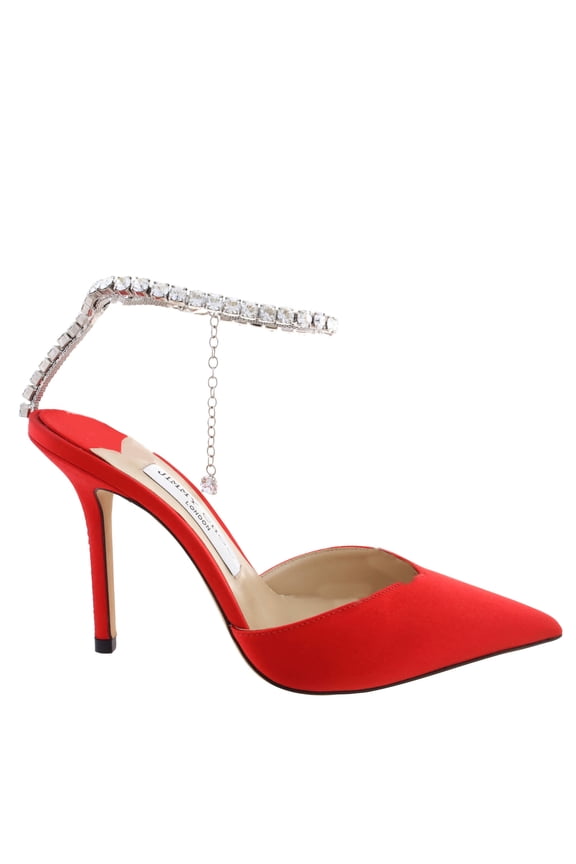 Saeda 100 Satin Pointed-Toe Pumps, Brand Size 34.5 ( US Size 4.5 )