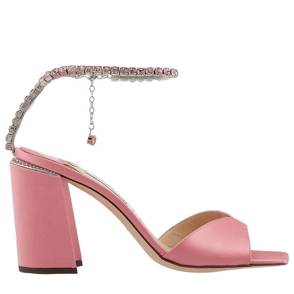 Jimmy Choo Saeda 85 Block Heel Sandals, Brand Size 38 ( US Size 8 )