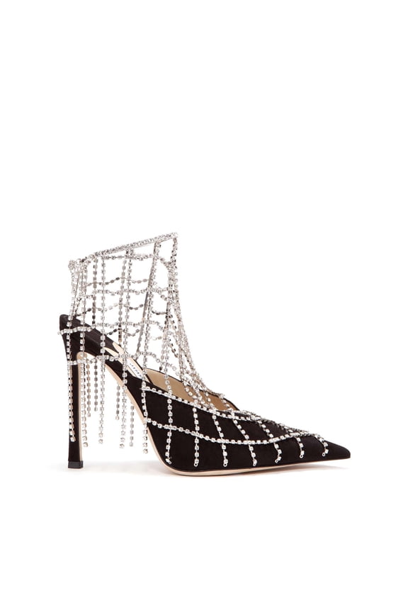 Scotty 110mm Pumps wiith Draping Crystals, Brand Size 35 ( US Size 5 )