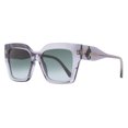 thumbnail image 1 of Jimmy Choo Square Eleni /G/N Sunglasses R6S9O Transparent Gray 53mm, 1 of 2