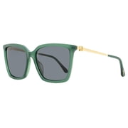 Jimmy Choo Square Sunglasses Totta /G 1EDIR Green/Gold 56mm