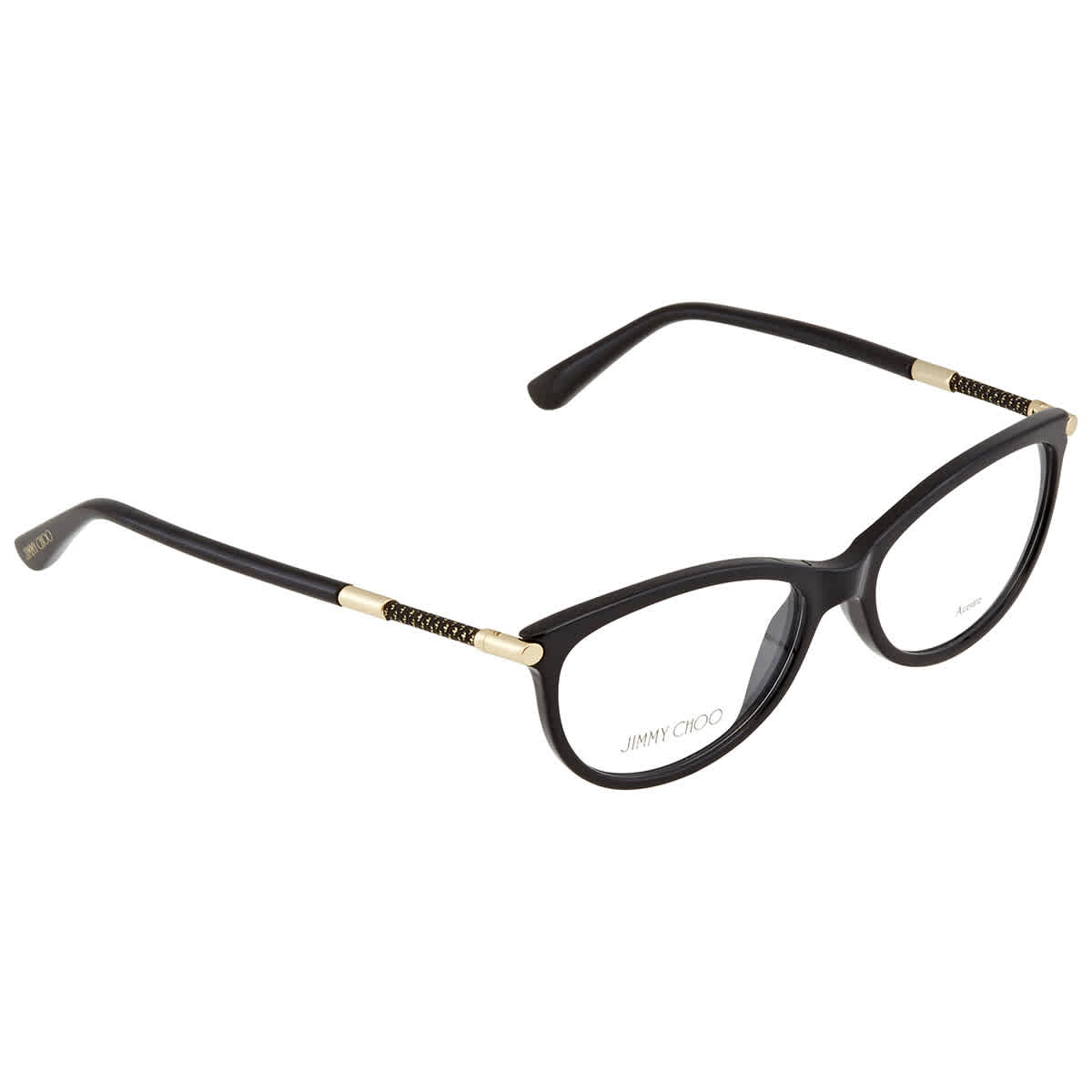 Jimmy Choo Unisex Black Cat Eye Eyeglass Frames Jc 154 029A  NEW JIMMY CHOO EYEGLASSES BLACK WOMEN EYEWEAR JIMMY CHOO JC154 029A 00 main image 1