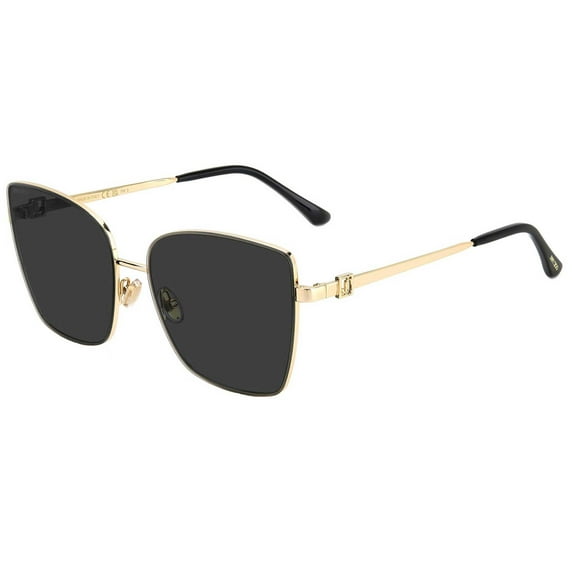 Jimmy Choo VELLA/S 02M2 IR Women's Black Gold Metal Sunglasses