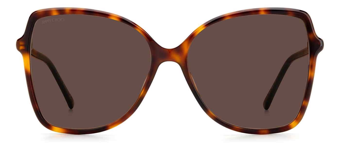Jimmy Choo Brown Oversized Square Sunglasses Juliana | Brown Havana Square Sunglasses | JIMMY CHOO main image 3