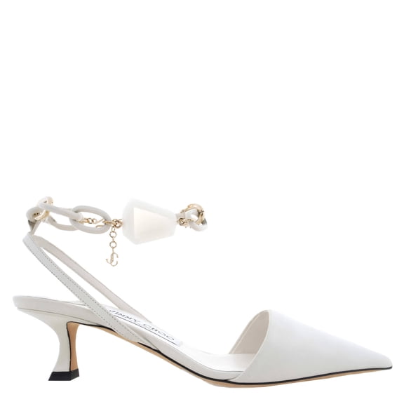 Jimmy Choo Womens Rue 50 Latte Slingback Heels, Brand Size 35 ( US Size 5 )