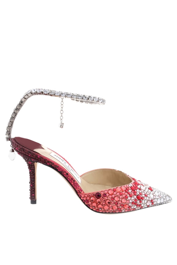 Womens Saeda 85mm Silver/Red Pump Heels, Brand Size 34.5 ( US Size 4.5 )