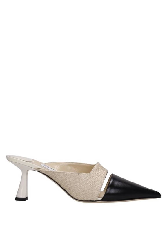 Zalea 65 Raffia And Leather Pumps, Brand Size 34 ( US Size 4 )