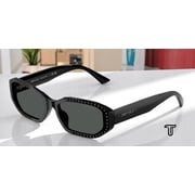 JIMMY CHOO JC5021BU 500087 Black Silver Night Dark Grey 56 mm Womens Sunglasses