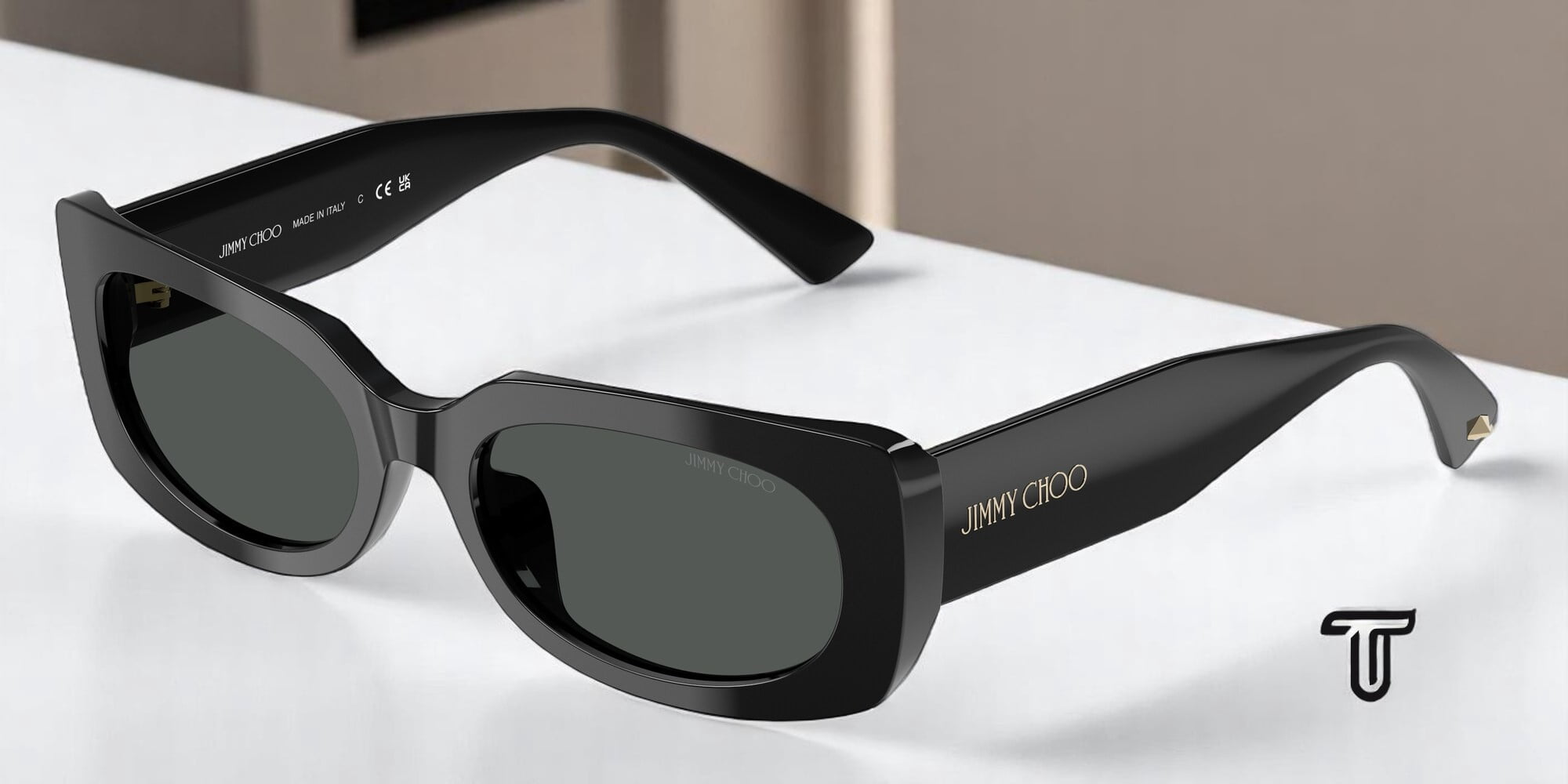 JIMMY CHOO JC5029U 500087 Black Dark Grey 54 mm Women
