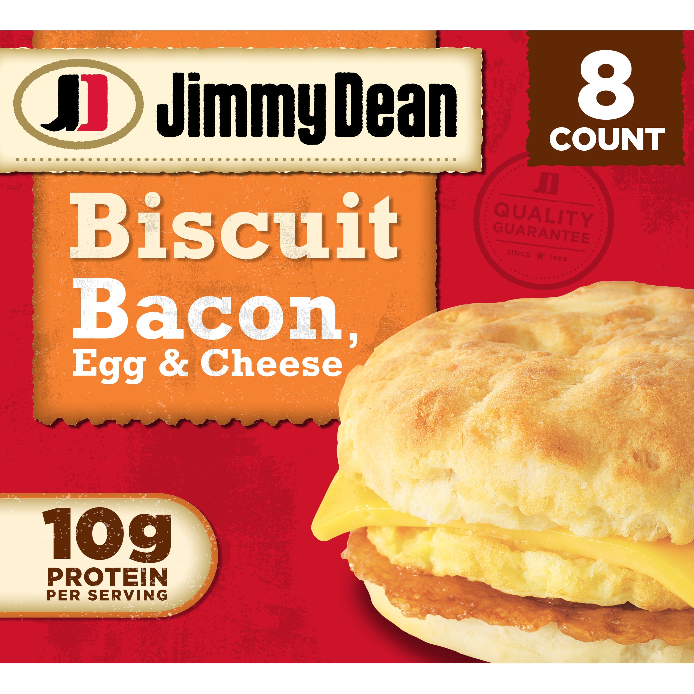 Jimmy Dean Bacon Egg & Cheese Biscuit Sandwich, 28.8 oz, 8 Count