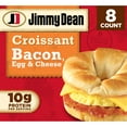 thumbnail image 1 of Jimmy Dean Bacon Egg & Cheese Croissant Sandwich, 28.8 oz, 8 Count (Frozen), 1 of 13