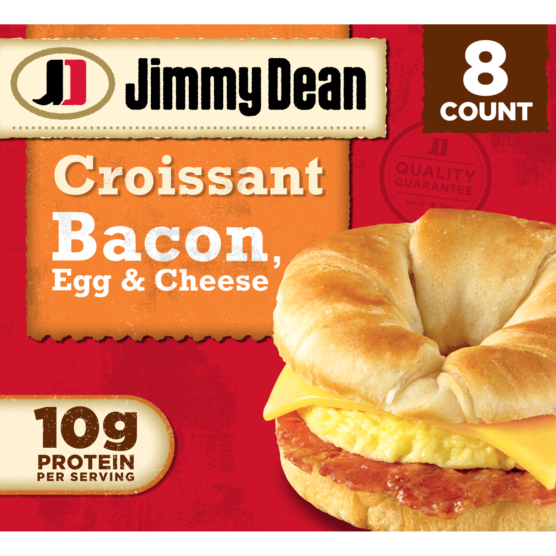 Jimmy Dean Bacon Egg & Cheese Biscuit Sandwich, 28.8 oz, 8 Count (Frozen)