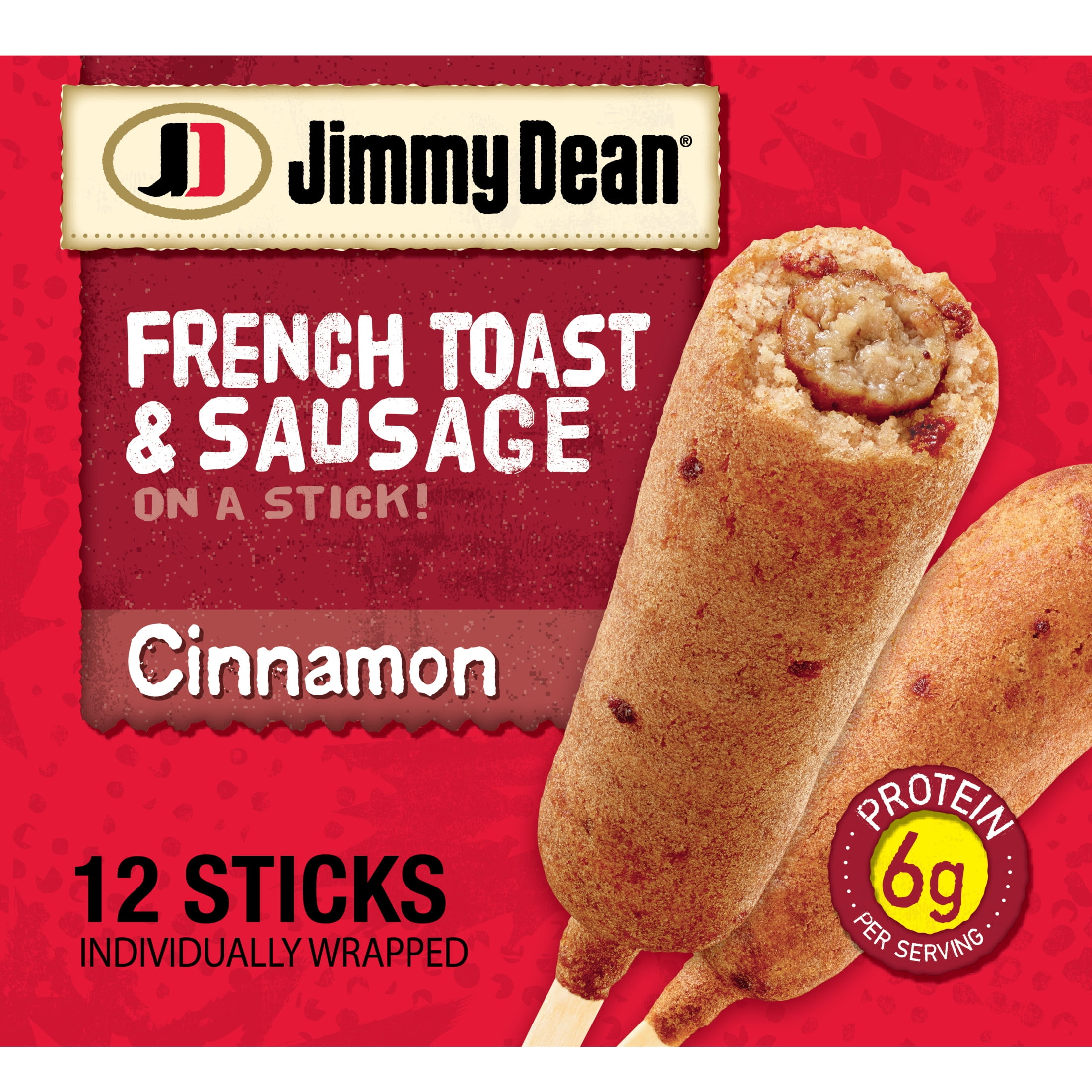 Jimmy Dean Cinnamon French Toast & Sausage on a Stick, 30 oz, 12 Ct (Frozen)