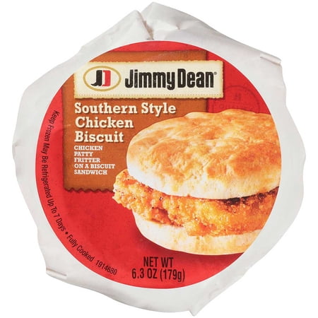 Jimmy Dean Fully Cooked Southern Style Chicken Biscuit Sandwich, 6.3 Ounce -- 12 per Case.