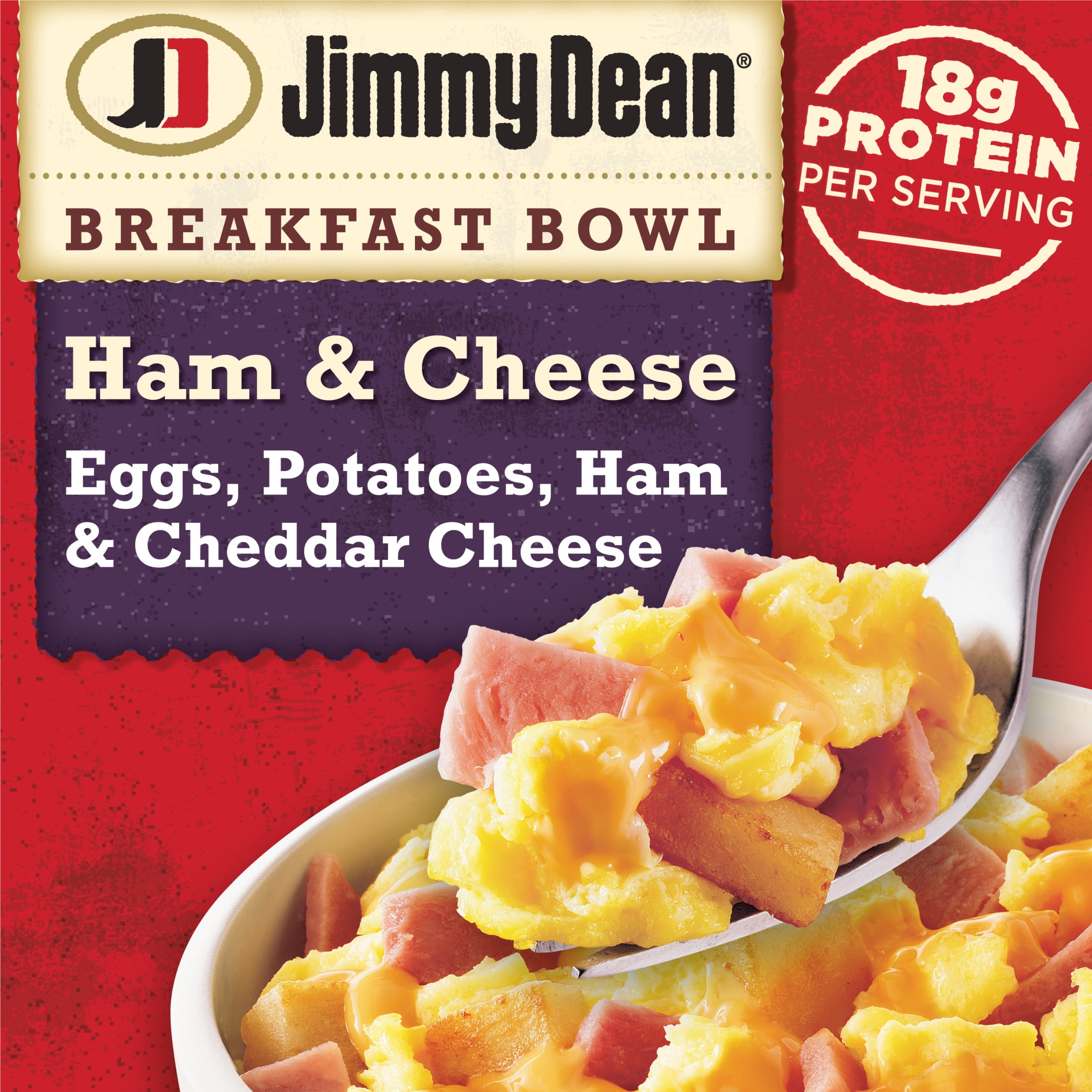 Jimmy Dean Ham & Cheese Breakfast Bowl, 7 oz (Frozen)