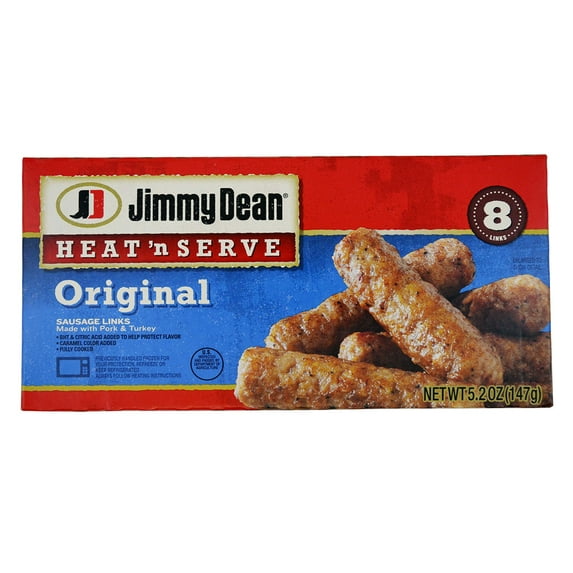 Jimmy Dean Heat and Serve Regular Sausage Links, 5.2 Ounce -- 12 per Case